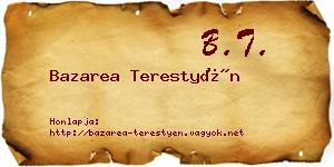 Bazarea Terestyén névjegykártya